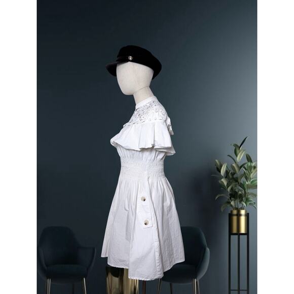 Women's Self-Portrait Hudson Mini Dress (White US2) - Picture 4 of 9